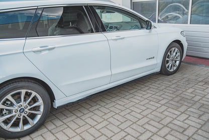 Seitenschweller Ansatz (Paar) passend für Ford Mondeo Mk5 FL/Preface schwarz Hochglanz
