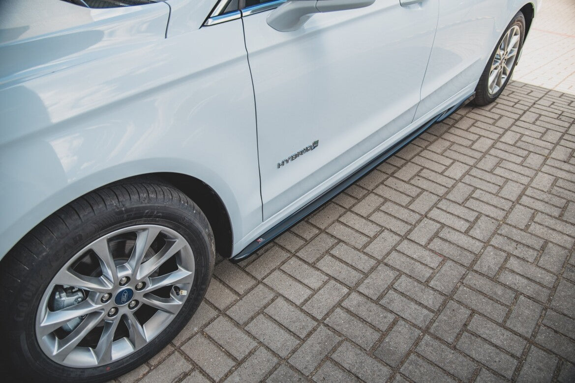 Seitenschweller Ansatz (Paar) passend für Ford Mondeo Mk5 FL/Preface schwarz Hochglanz