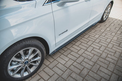 Seitenschweller Ansatz (Paar) passend für Ford Mondeo Mk5 FL/Preface schwarz Hochglanz