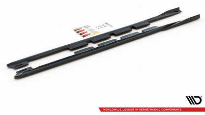 Seitenschweller Ansatz (Paar) passend für Ford Mondeo Mk5 FL/Preface schwarz Hochglanz