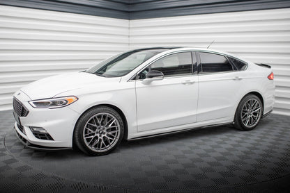 Seitenschweller Ansatz (Paar) passend für Ford Mondeo Sport Mk5 FL / Fusion Sport Mk2 FL schwarz Hochglanz