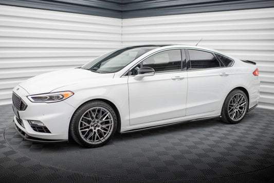 Seitenschweller Ansatz (Paar) passend für Ford Mondeo Sport Mk5 FL / Fusion Sport Mk2 FL schwarz Hochglanz