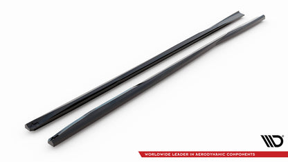 Seitenschweller Ansatz (Paar) passend für Ford Mondeo Sport Mk5 FL / Fusion Sport Mk2 FL schwarz Hochglanz