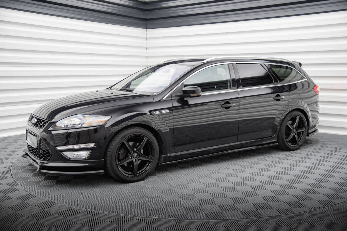 Seitenschweller Ansatz (Paar) passend für Ford Mondeo ST-Line Limousine Mk4 FL schwarz Hochglanz