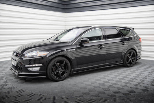 Seitenschweller Ansatz (Paar) passend für Ford Mondeo ST-Line Limousine Mk4 FL schwarz Hochglanz