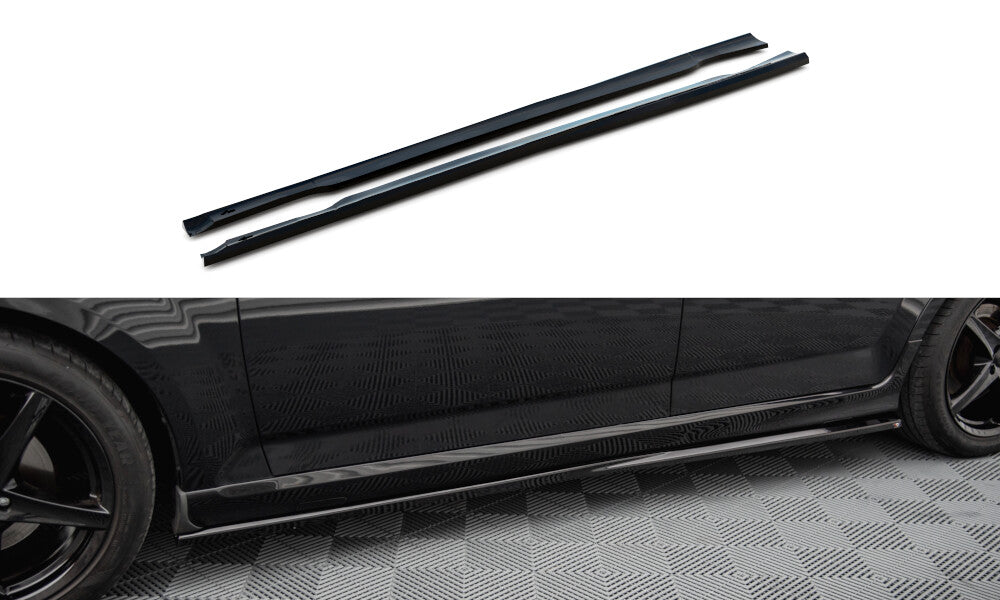 Seitenschweller Ansatz (Paar) passend für Ford Mondeo ST-Line Limousine Mk4 FL schwarz Hochglanz