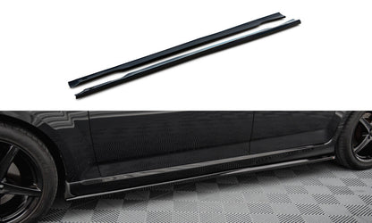 Seitenschweller Ansatz (Paar) passend für Ford Mondeo ST-Line Limousine Mk4 FL schwarz Hochglanz