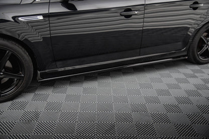 Seitenschweller Ansatz (Paar) passend für Ford Mondeo ST-Line Limousine Mk4 FL schwarz Hochglanz