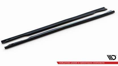 Seitenschweller Ansatz (Paar) passend für Ford Mondeo ST-Line Limousine Mk4 FL schwarz Hochglanz