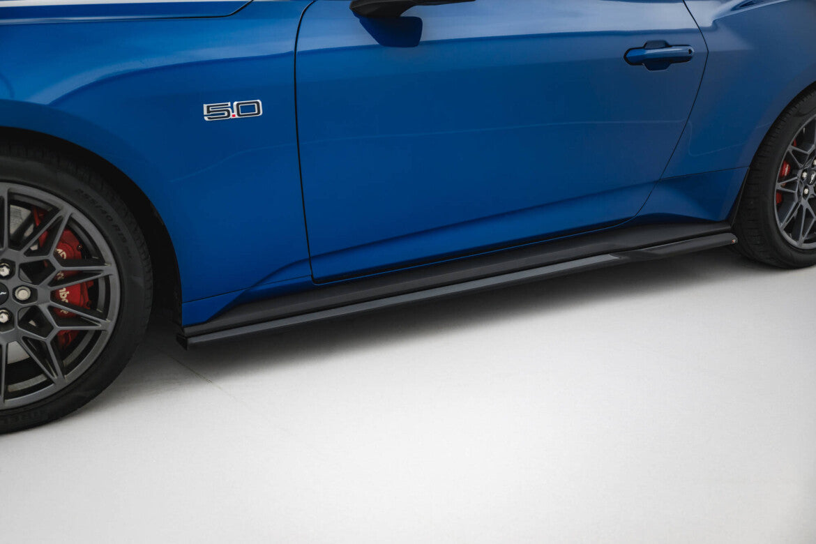 Seitenschweller Ansatz (Paar) passend für Ford Mustang Dark Horse Mk7 schwarz Hochglanz