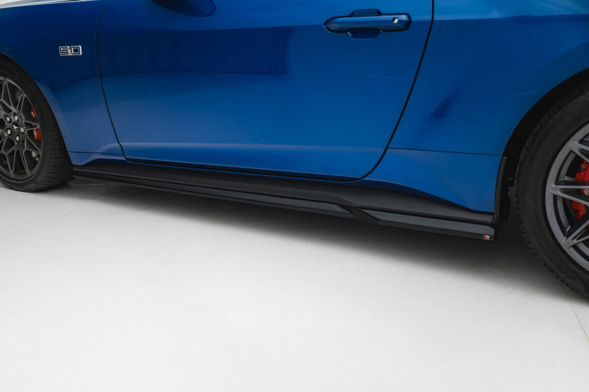Seitenschweller Ansatz (Paar) passend für Ford Mustang Dark Horse Mk7 schwarz Hochglanz