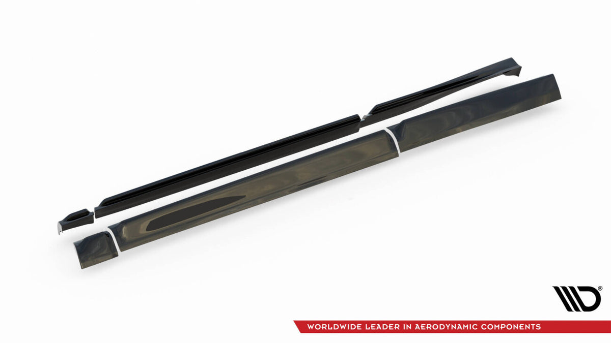 Seitenschweller Ansatz (Paar) passend für Ford Puma ST / ST-Line / Standard Mk1 schwarz Hochglanz