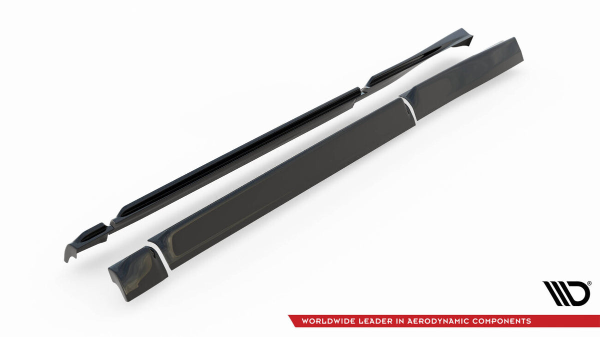 Seitenschweller Ansatz (Paar) passend für Ford Puma ST / ST-Line / Standard Mk1 schwarz Hochglanz