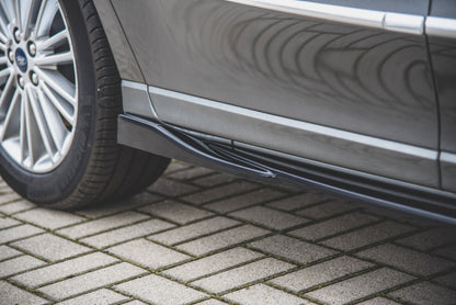 Seitenschweller Ansatz (Paar) passend für Ford S-Max Mk2 FL schwarz matt