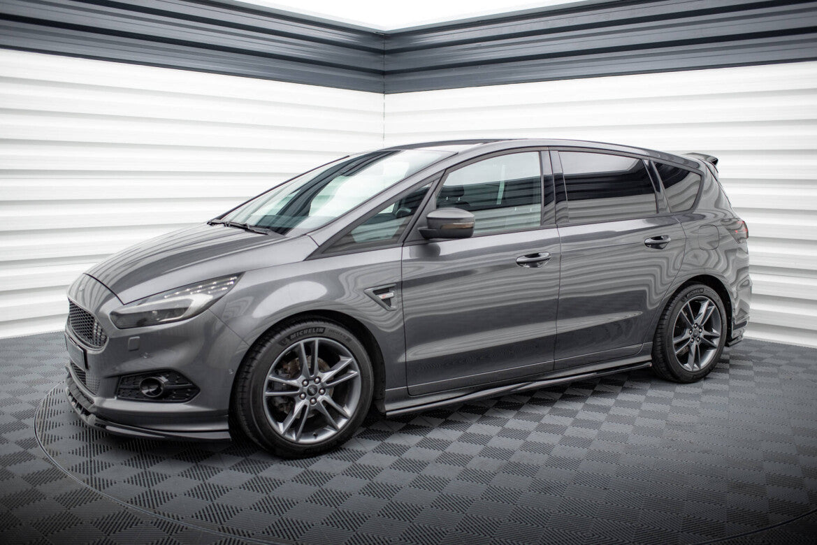 Seitenschweller Ansatz (Paar) passend für Ford S-Max ST-Line Mk2 FL schwarz Hochglanz