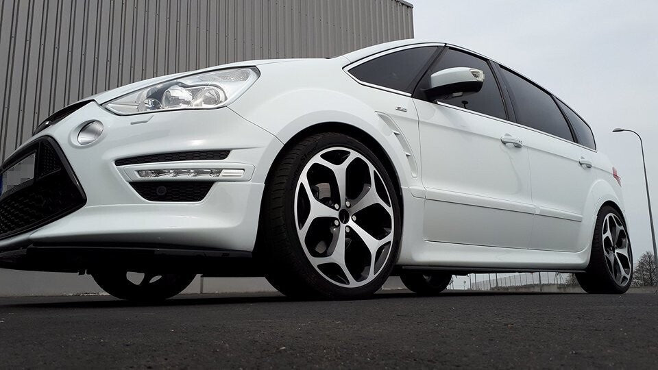 Seitenschweller Ansatz (Paar) passend für Ford S-Max Titanium Mk1 FL schwarz matt