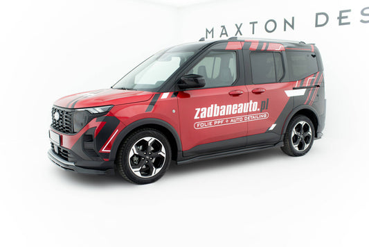 Seitenschweller Ansatz (Paar) passend für Ford Tourneo Courier Mk2 schwarz Hochglanz