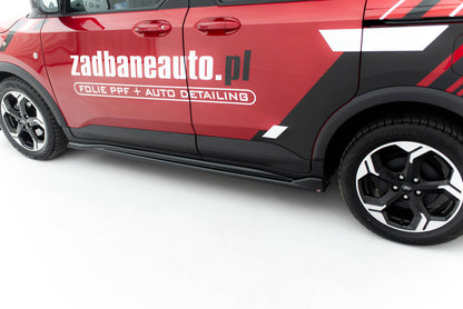 Seitenschweller Ansatz (Paar) passend für Ford Tourneo Courier Mk2 schwarz Hochglanz