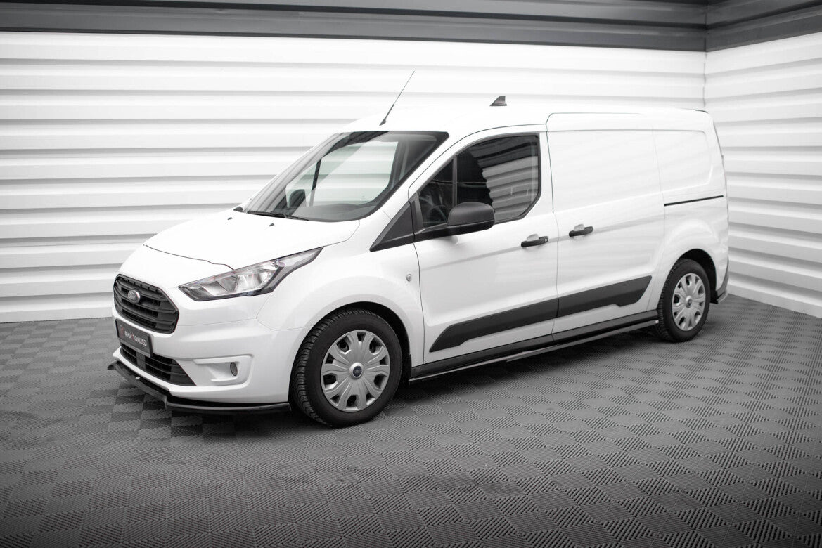 Seitenschweller Ansatz (Paar) passend für Ford Transit Connect L2 Mk2 FL schwarz Hochglanz