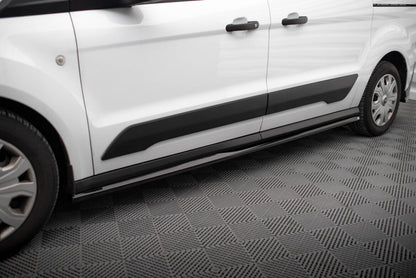 Seitenschweller Ansatz (Paar) passend für Ford Transit Connect L2 Mk2 FL schwarz Hochglanz