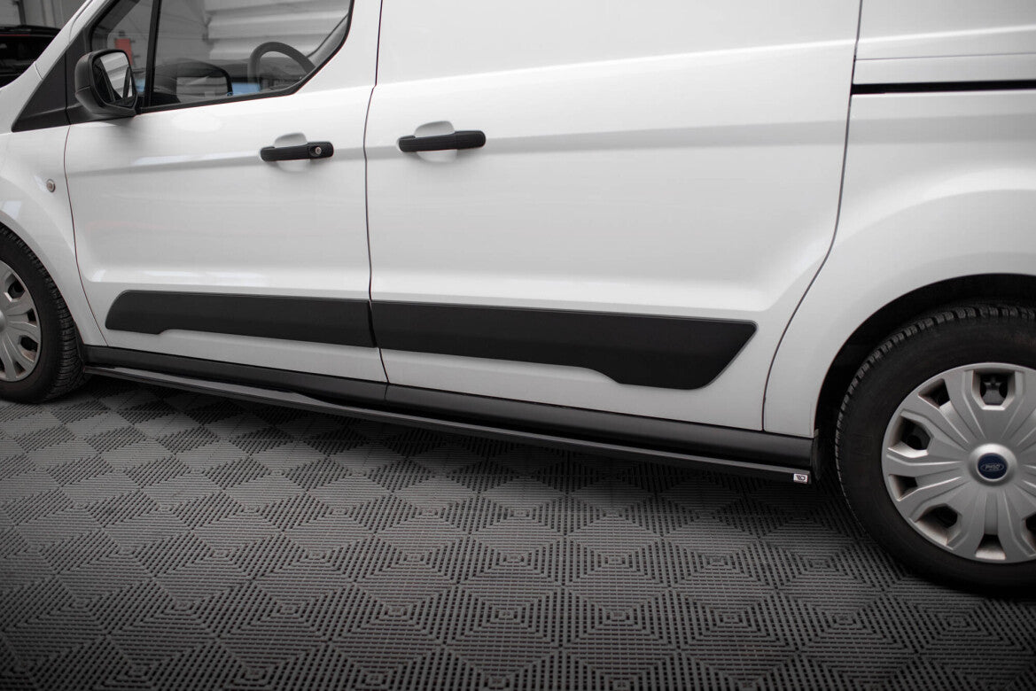 Seitenschweller Ansatz (Paar) passend für Ford Transit Connect L2 Mk2 FL schwarz Hochglanz