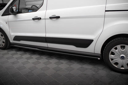 Seitenschweller Ansatz (Paar) passend für Ford Transit Connect L2 Mk2 FL schwarz Hochglanz