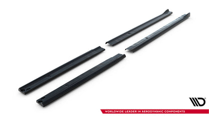 Seitenschweller Ansatz (Paar) passend für Ford Transit Custom L2 / Tourneo Custom L2 Mk2 schwarz Hochglanz