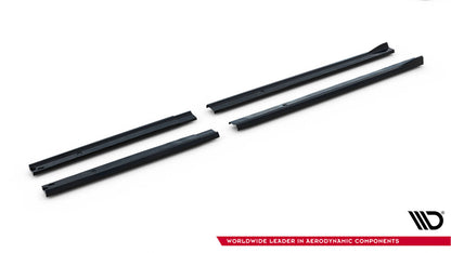 Seitenschweller Ansatz (Paar) passend für Ford Transit Custom L2 / Tourneo Custom L2 Mk2 schwarz Hochglanz