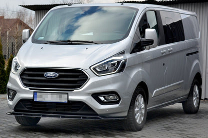 Seitenschweller Ansatz (Paar) passend für Ford Transit Custom Mk1 FL schwarz Hochglanz