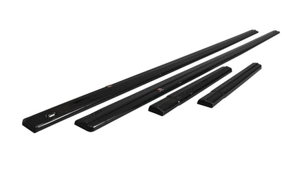 Seitenschweller Ansatz (Paar) passend für Ford Transit Custom Mk1 FL schwarz Hochglanz