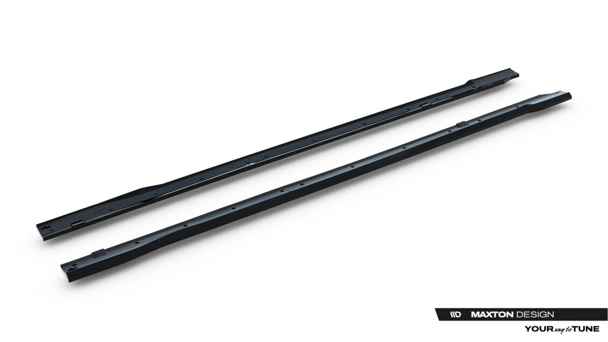Seitenschweller Ansatz (Paar) passend für Ford Transit Custom MSRT Mk2 schwarz Hochglanz