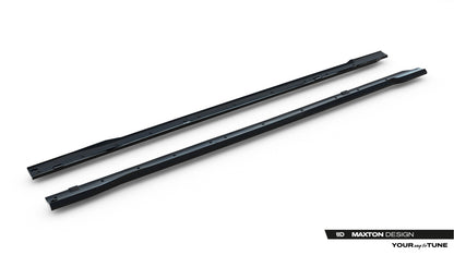 Seitenschweller Ansatz (Paar) passend für Ford Transit Custom MSRT Mk2 schwarz Hochglanz