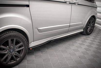 Seitenschweller Ansatz (Paar) passend für Ford Transit Custom ST-Line Mk1 FL schwarz Hochglanz