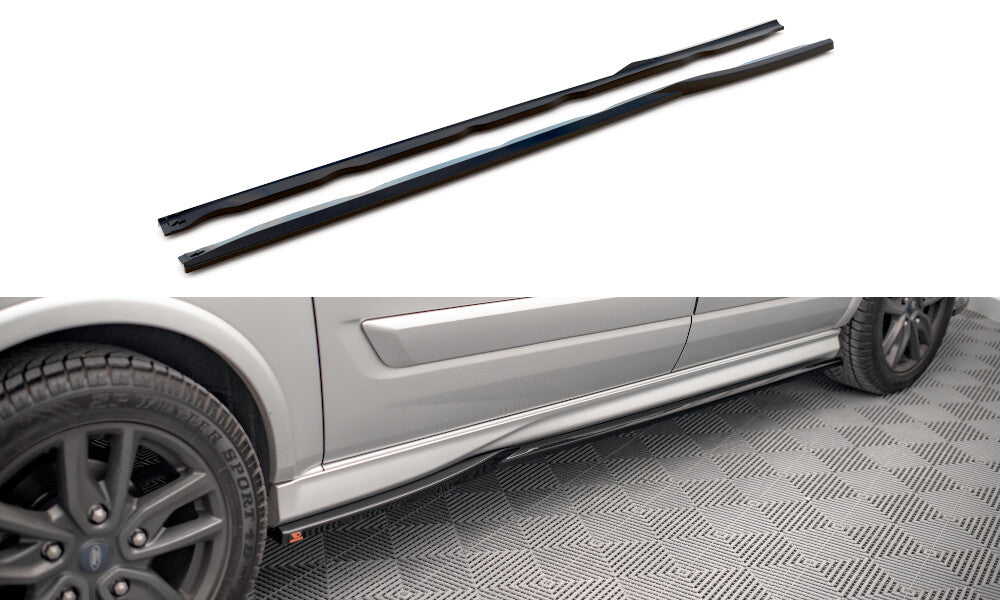 Seitenschweller Ansatz (Paar) passend für Ford Transit Custom ST-Line Mk1 FL schwarz Hochglanz