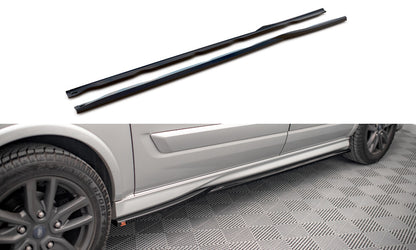 Seitenschweller Ansatz (Paar) passend für Ford Transit Custom ST-Line Mk1 FL schwarz Hochglanz