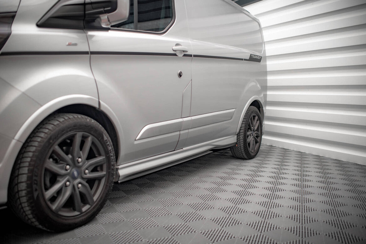 Seitenschweller Ansatz (Paar) passend für Ford Transit Custom ST-Line Mk1 FL schwarz Hochglanz
