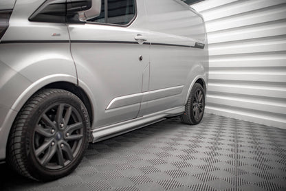 Seitenschweller Ansatz (Paar) passend für Ford Transit Custom ST-Line Mk1 FL schwarz Hochglanz