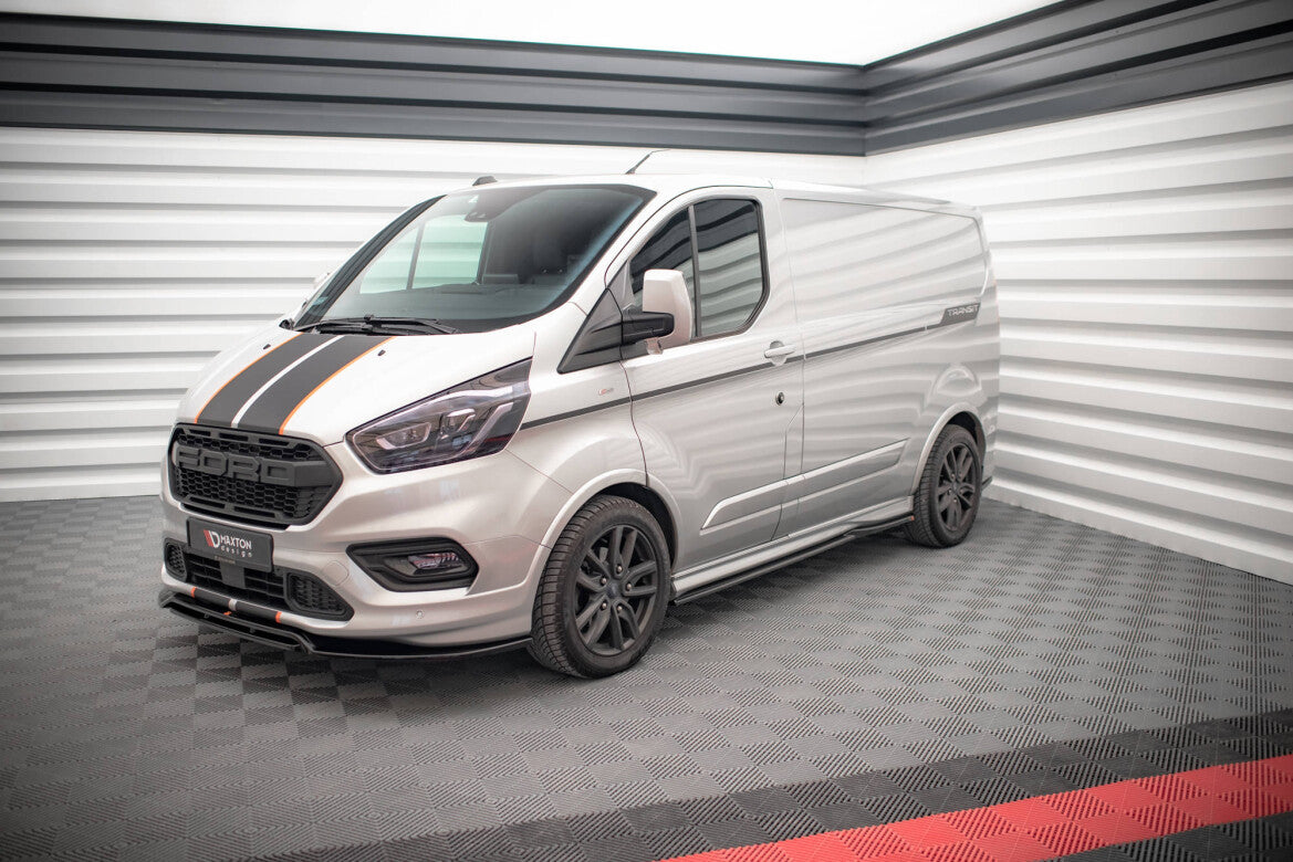 Seitenschweller Ansatz (Paar) passend für Ford Transit Custom ST-Line Mk1 FL schwarz Hochglanz
