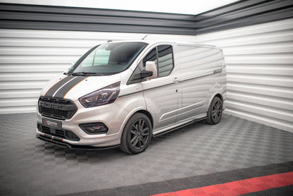 Seitenschweller Ansatz (Paar) passend für Ford Transit Custom ST-Line Mk1 FL schwarz Hochglanz