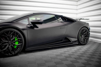 Seitenschweller Ansatz (Paar) passend für Lamborghini Huracan EVO schwarz Hochglanz