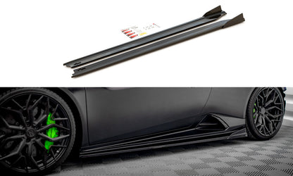 Seitenschweller Ansatz (Paar) passend für Lamborghini Huracan EVO schwarz Hochglanz