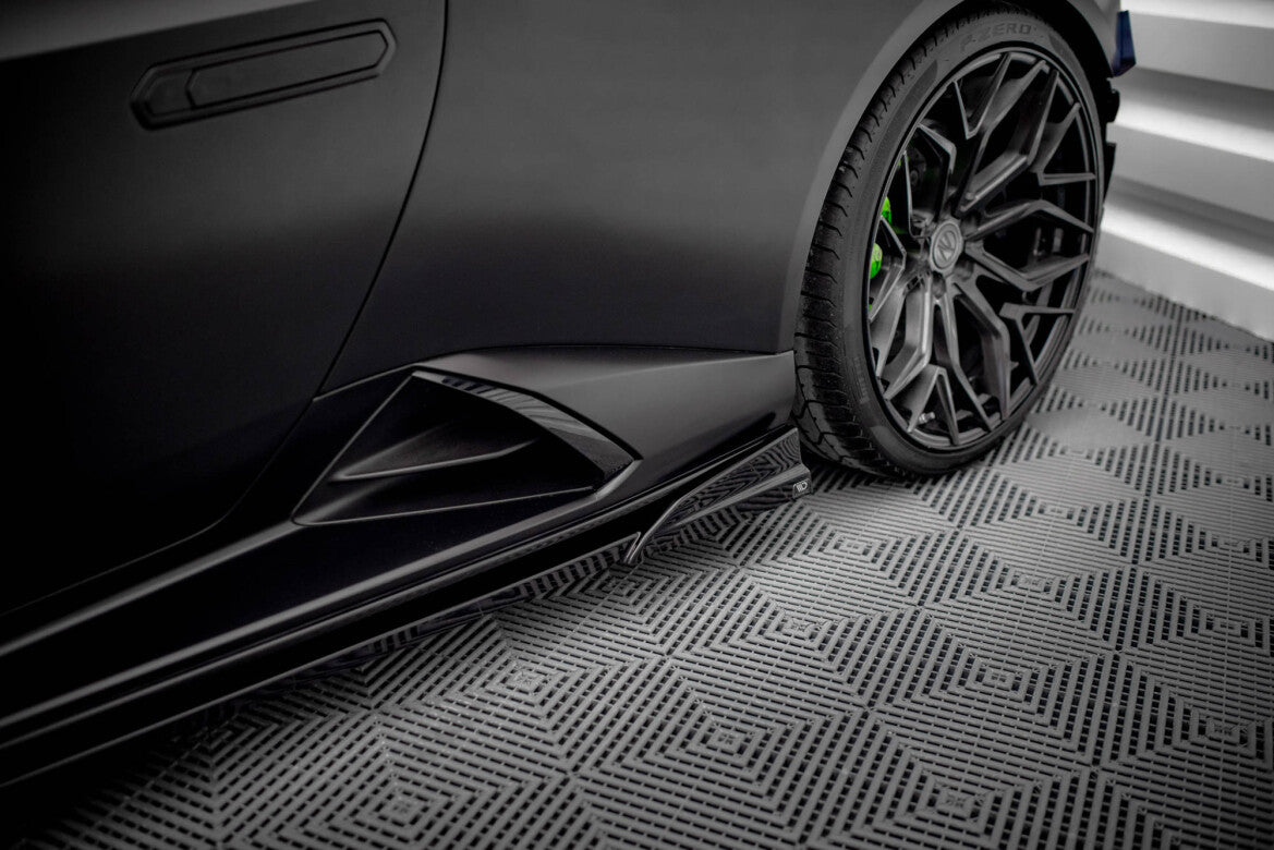 Seitenschweller Ansatz (Paar) passend für Lamborghini Huracan EVO schwarz Hochglanz