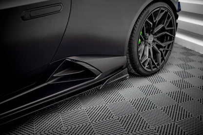 Seitenschweller Ansatz (Paar) passend für Lamborghini Huracan EVO schwarz Hochglanz