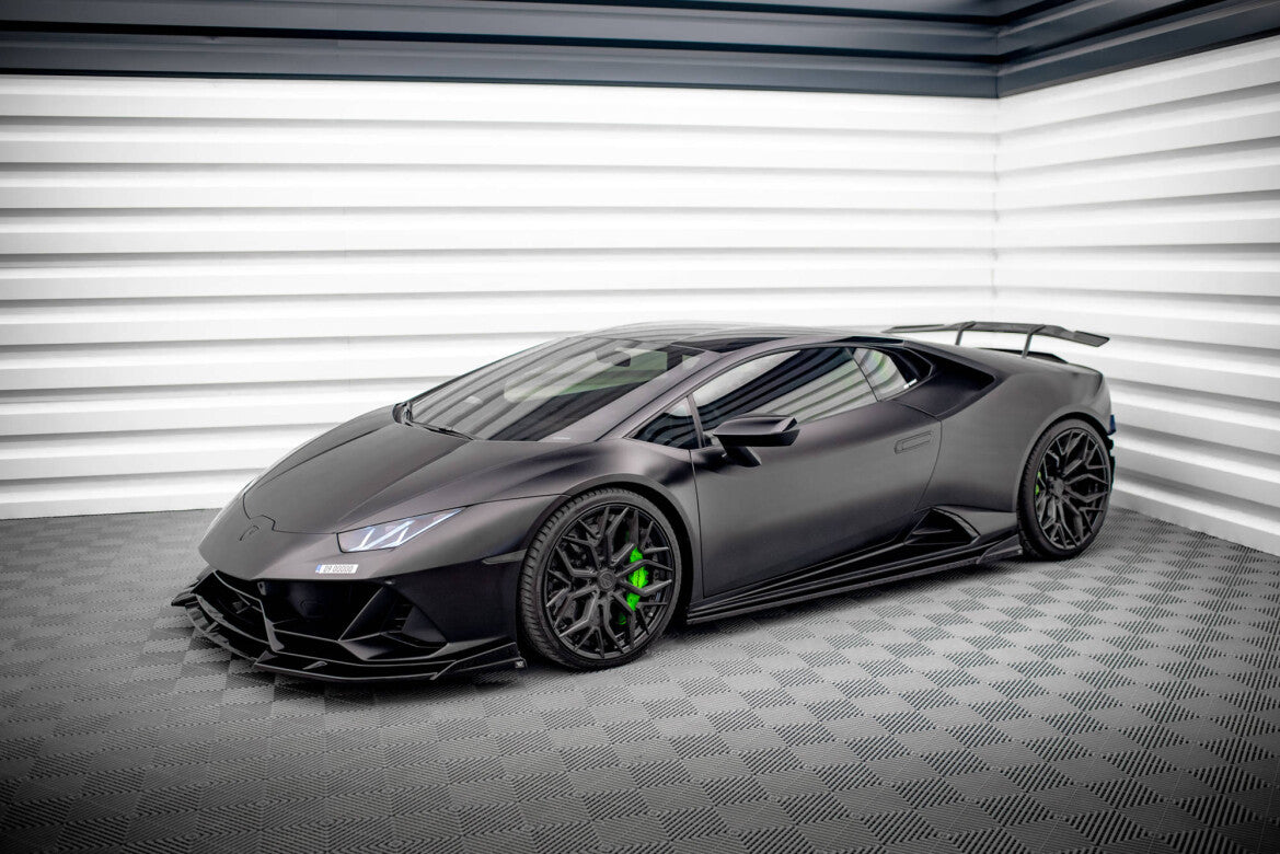 Seitenschweller Ansatz (Paar) passend für Lamborghini Huracan EVO schwarz Hochglanz
