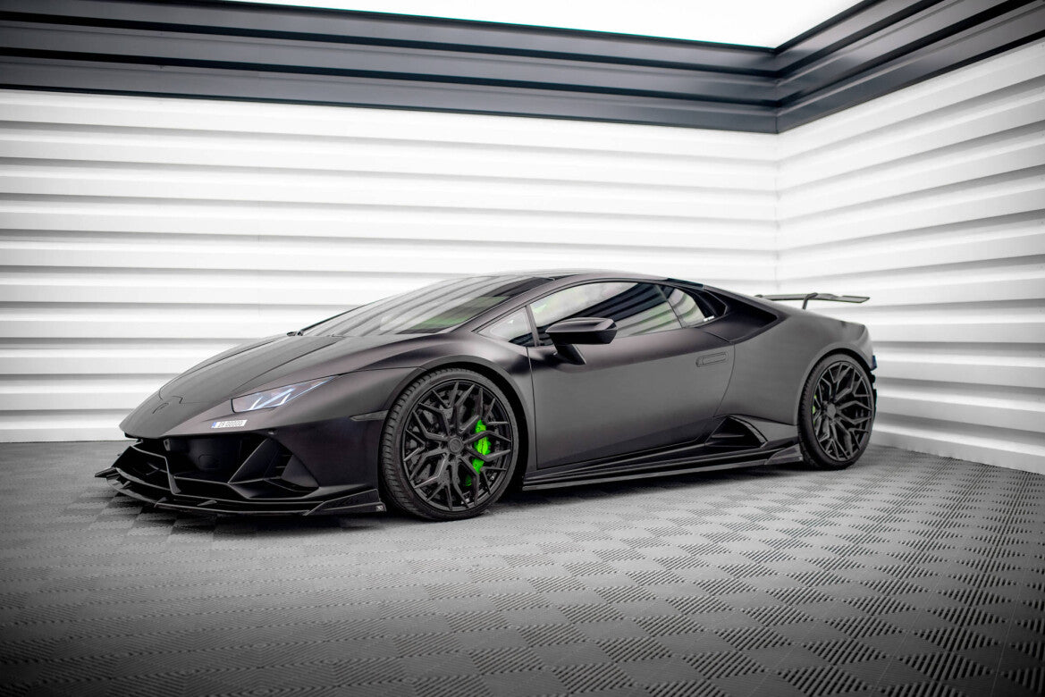 Seitenschweller Ansatz (Paar) passend für Lamborghini Huracan EVO schwarz Hochglanz