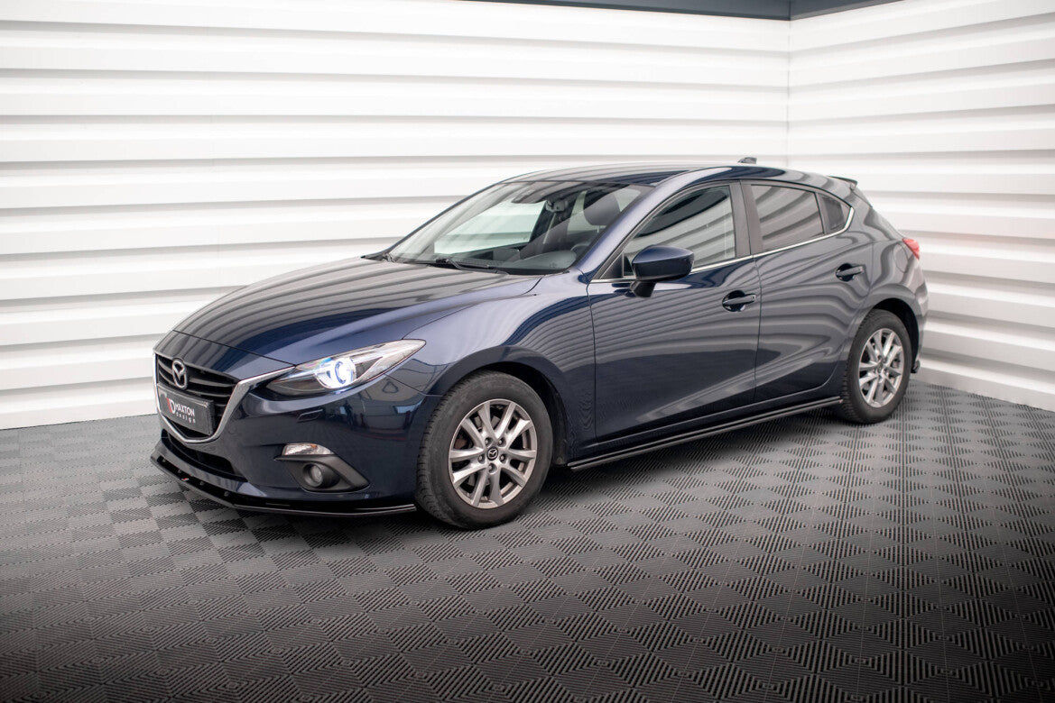 Seitenschweller Ansatz (Paar) passend für Mazda 3 BN (Mk3) schwarz Hochglanz