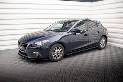 Seitenschweller Ansatz (Paar) passend für Mazda 3 BN (Mk3) schwarz Hochglanz