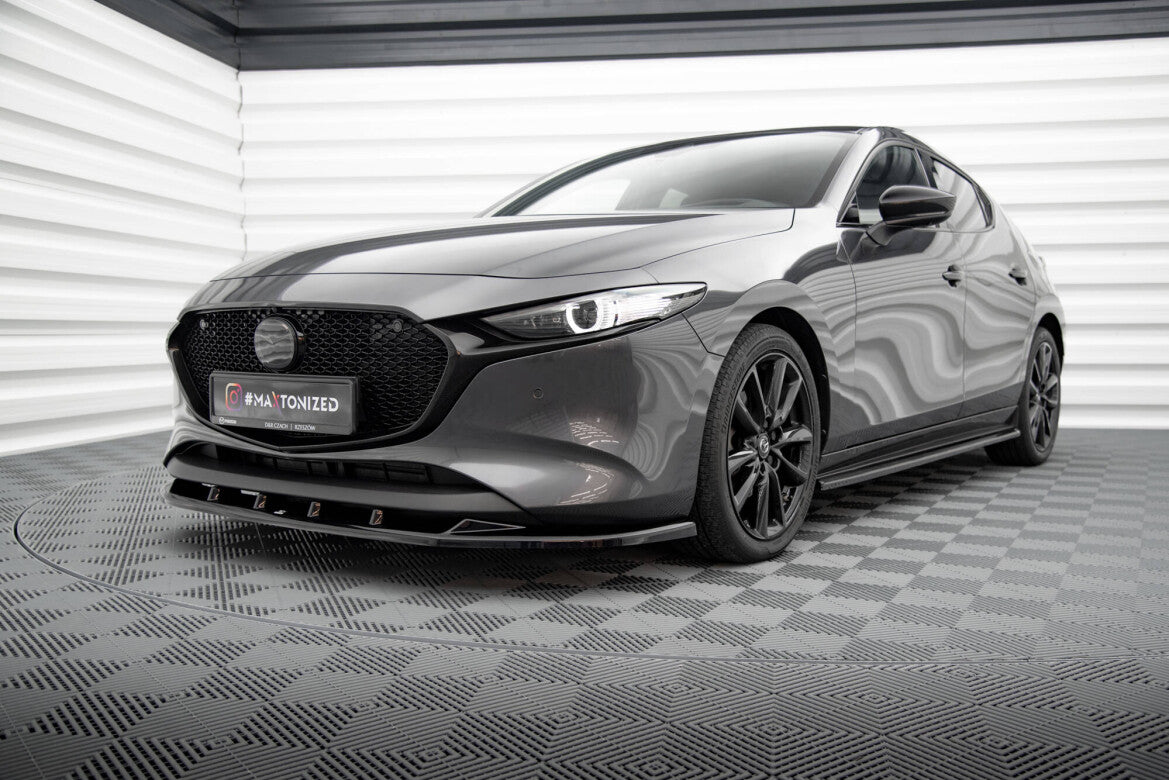 Seitenschweller Ansatz (Paar) passend für Mazda 3 Mk4 schwarz Hochglanz