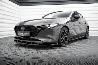 Seitenschweller Ansatz (Paar) passend für Mazda 3 Mk4 schwarz Hochglanz