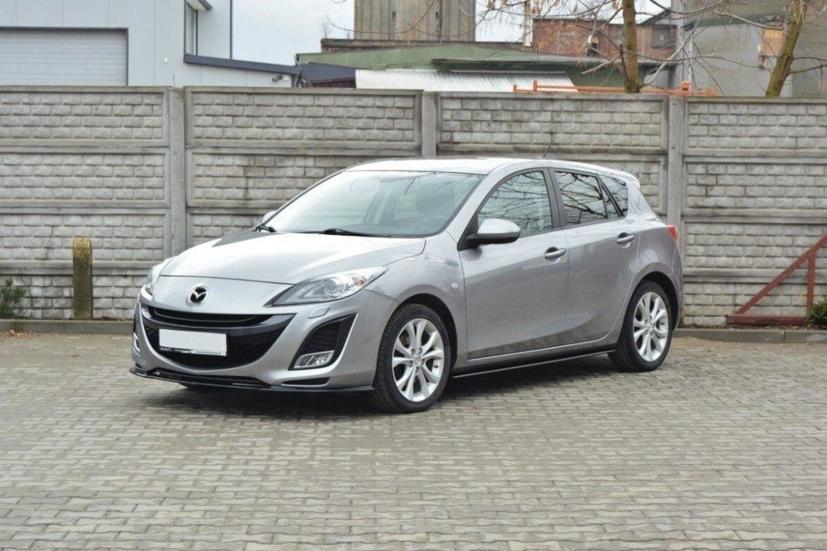 Seitenschweller Ansatz (Paar) passend für Mazda 3 Sport MK2 schwarz Hochglanz